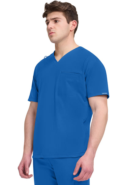 Achieve CK729 Men's 3-Pocket V-Neck Top Royal Image