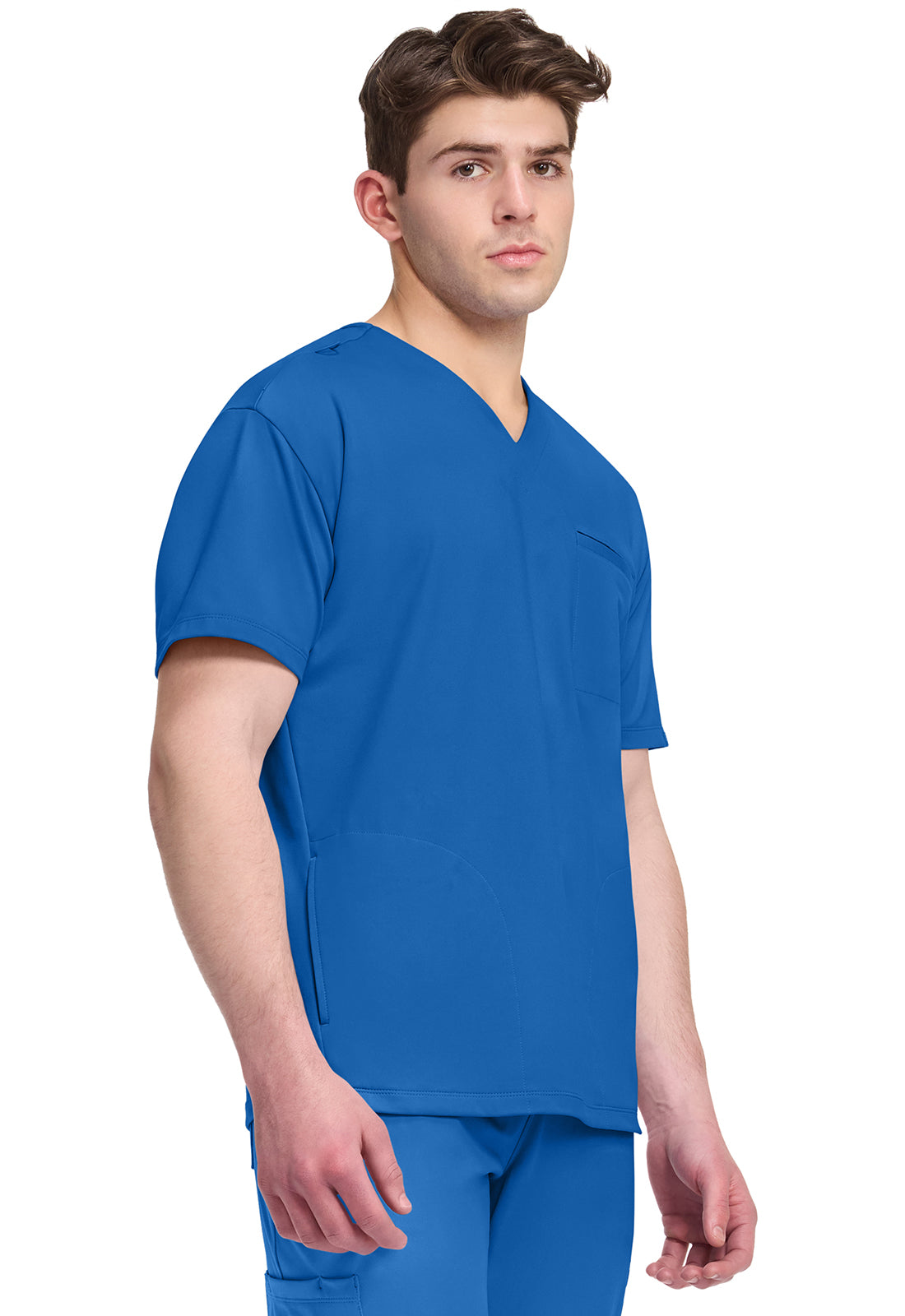 Achieve CK729 Men's 3-Pocket V-Neck Top Royal Image