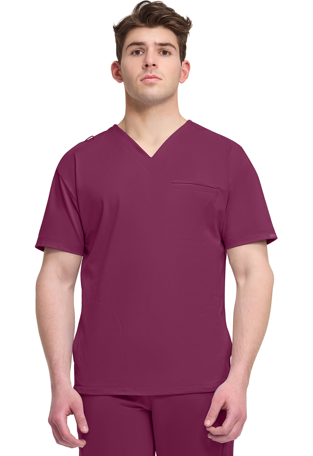 Achieve CK729 Men's 3-Pocket V-Neck Top Wine Image