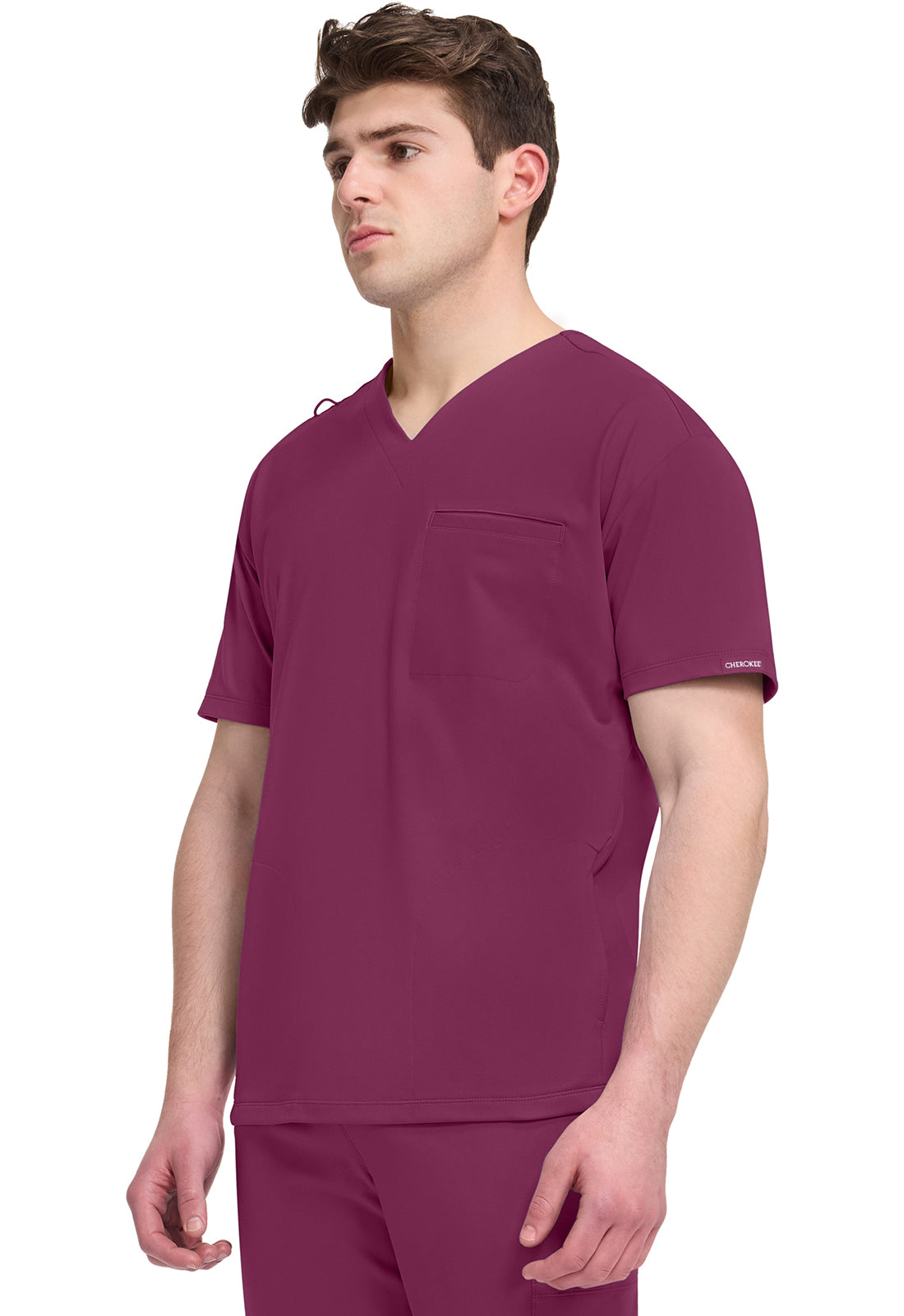 Achieve CK729 Men's 3-Pocket V-Neck Top Wine Image