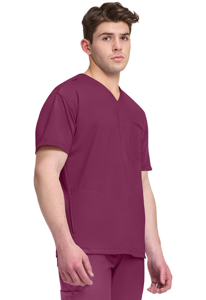 Achieve CK729 Men's 3-Pocket V-Neck Top Wine Image