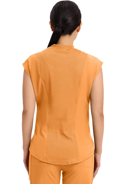 Classics CK742A Mock Neck Top Orange Sunrise
