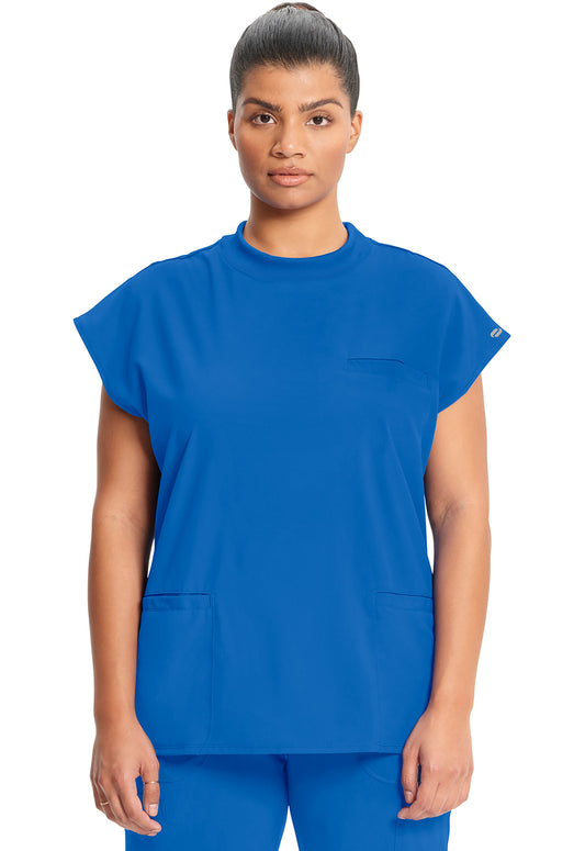 Classics CK742A Mock Neck Top Royal Model Image Front | Infinity