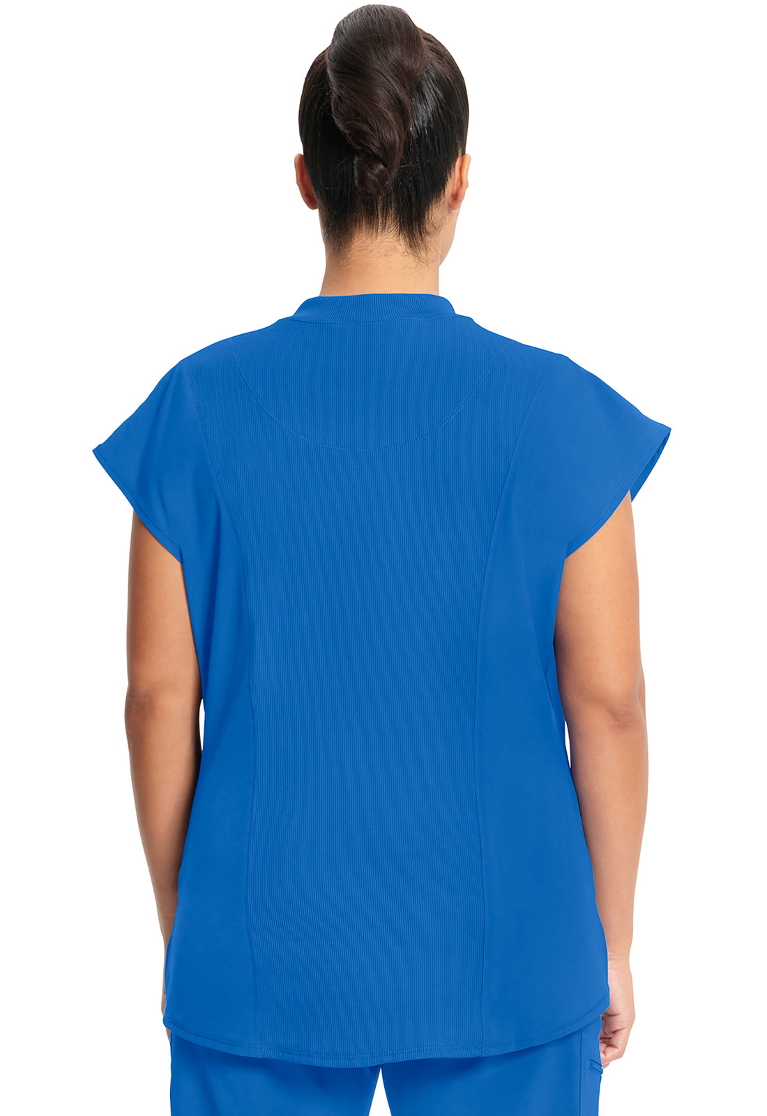 Classics CK742A Mock Neck Top Royal Model Image Back | Infinity