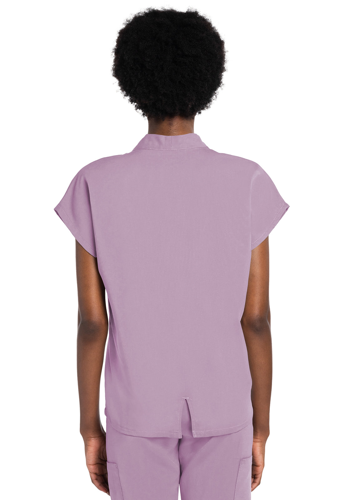 Atmos CK758A V-Neck Tuckable Top Mauve Haze Model Image Back | Cherokee