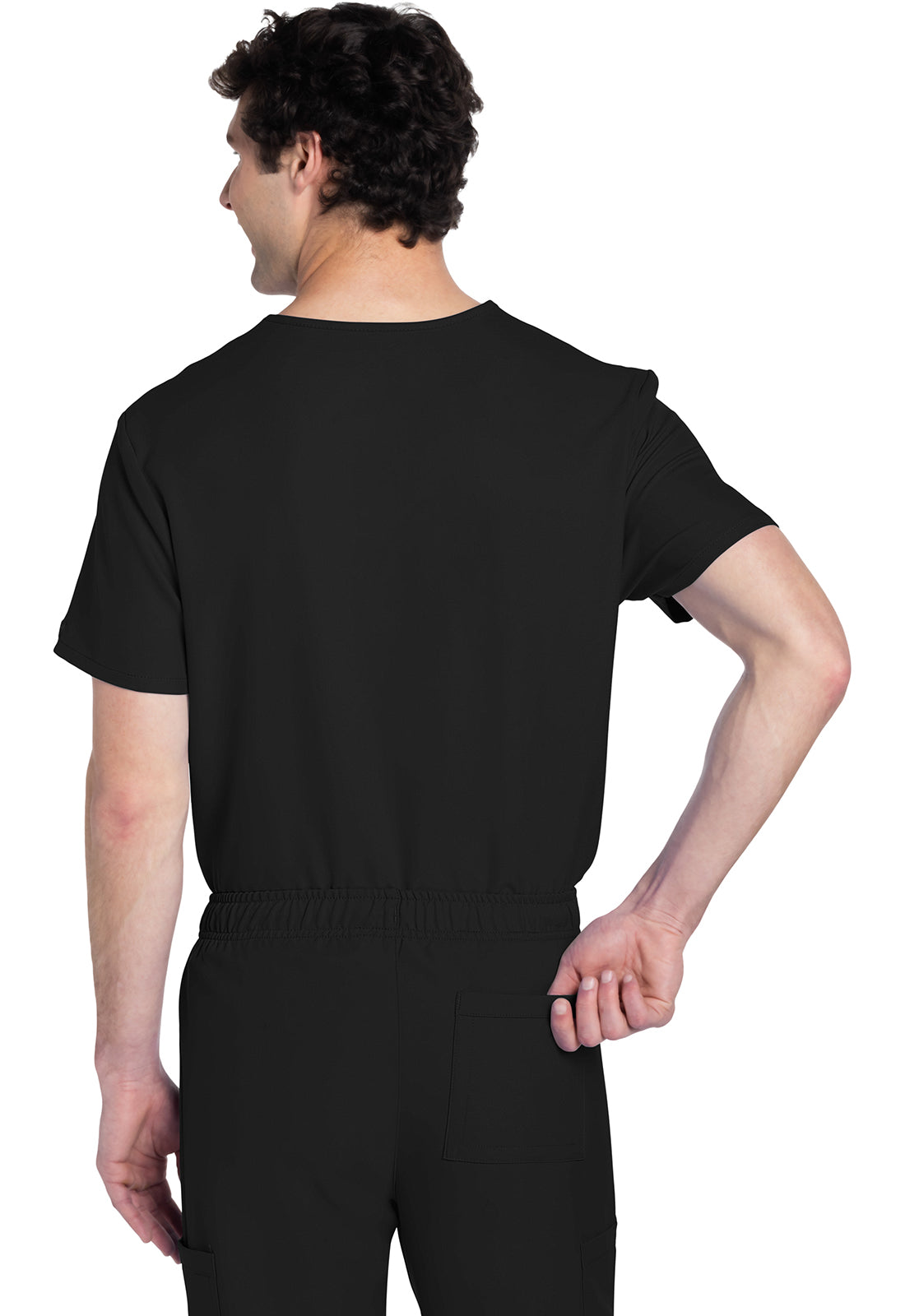 Originals Ultra CK778A Unisex V-Neck Top Black Model Image Back | Cherokee