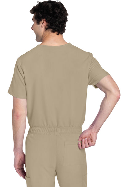 Originals Ultra CK778A Unisex V-Neck Top KHAKI Model Image Back | Cherokee