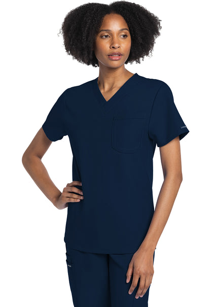 Originals Ultra CK778A Unisex V-Neck Top Navy Model Image Front | Cherokee