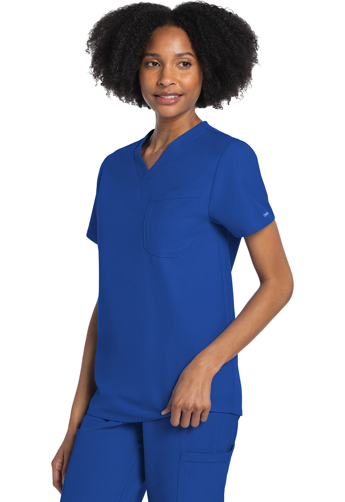 Originals Ultra CK778A Unisex V-Neck Top Royal Model Image Right Side | Cherokee