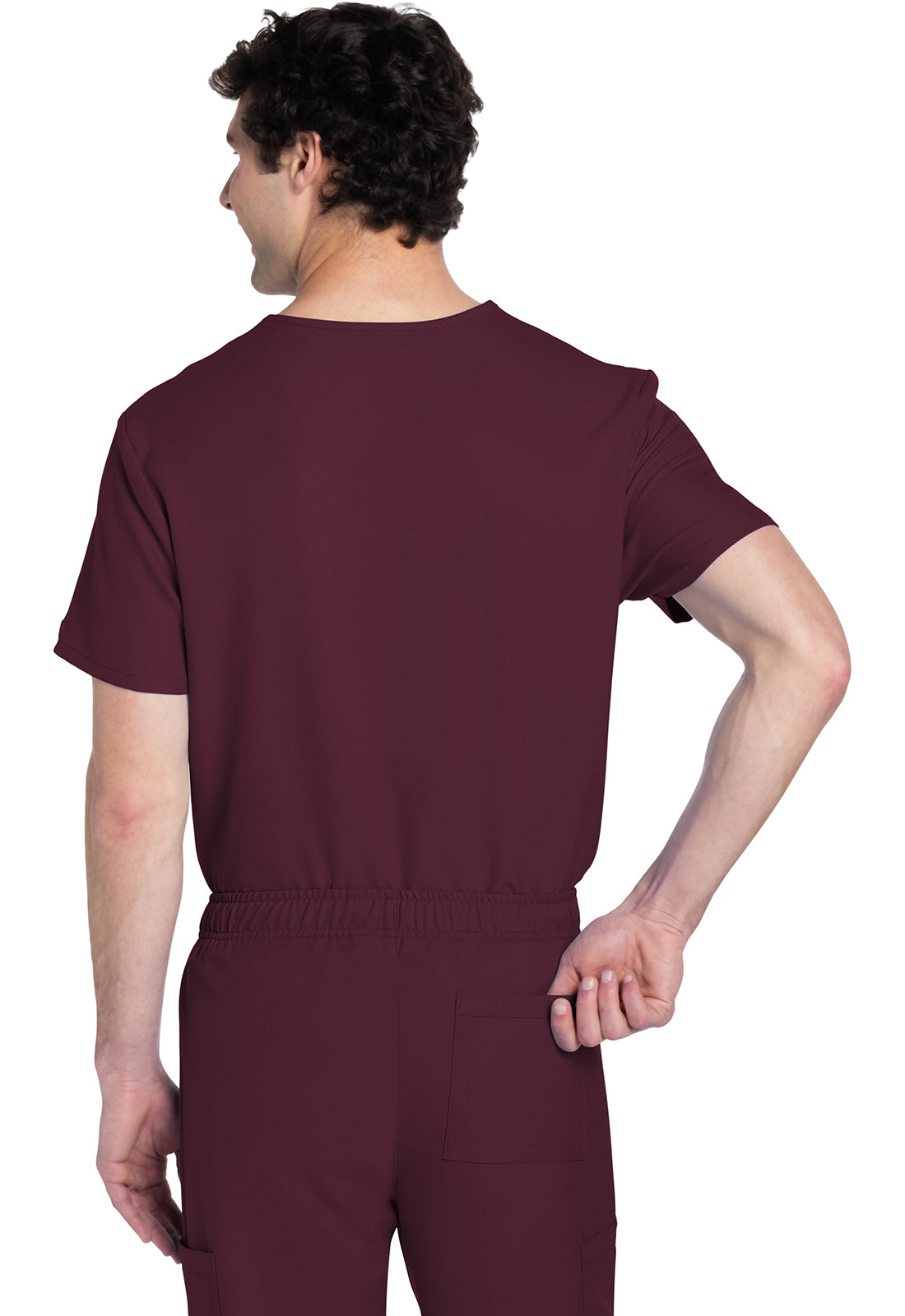 Originals Ultra CK778A Unisex V-Neck Top Wine Model Image Back | Cherokee