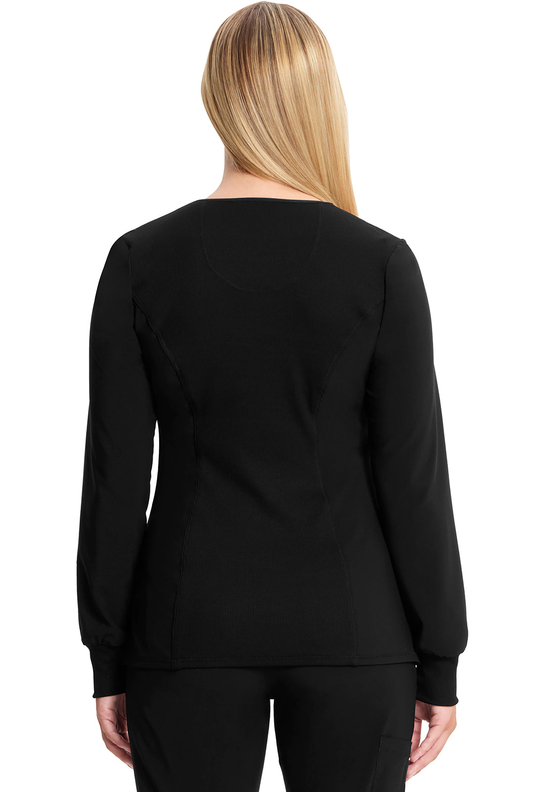 Classics CK781A Long Sleeve Round Neck Top Black Model Image Back | Infinity