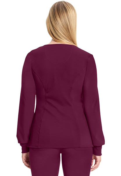 Classics CK781A Long Sleeve Round Neck Top Wine Model Image Back | Infinity