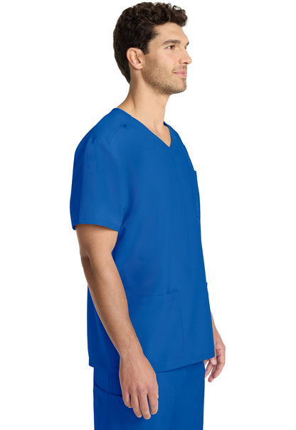 Originals Ultra CK783A Men's Tuck-in V-Neck Top Royal Model Image Left Side | Cherokee