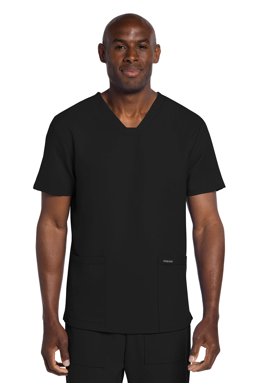 Originals Ultra CK784A Men's Elevation 2-Pocket Top Black Model Image Front | Cherokee