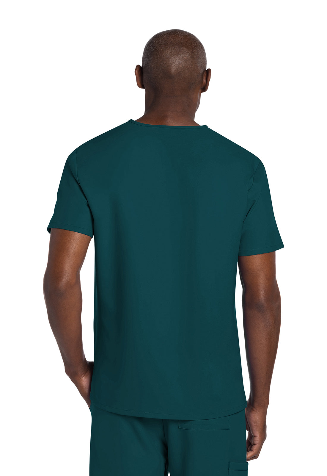 Originals Ultra CK784A Men's Elevation 2-Pocket Top Caribbean Blue Model Image Back | Cherokee