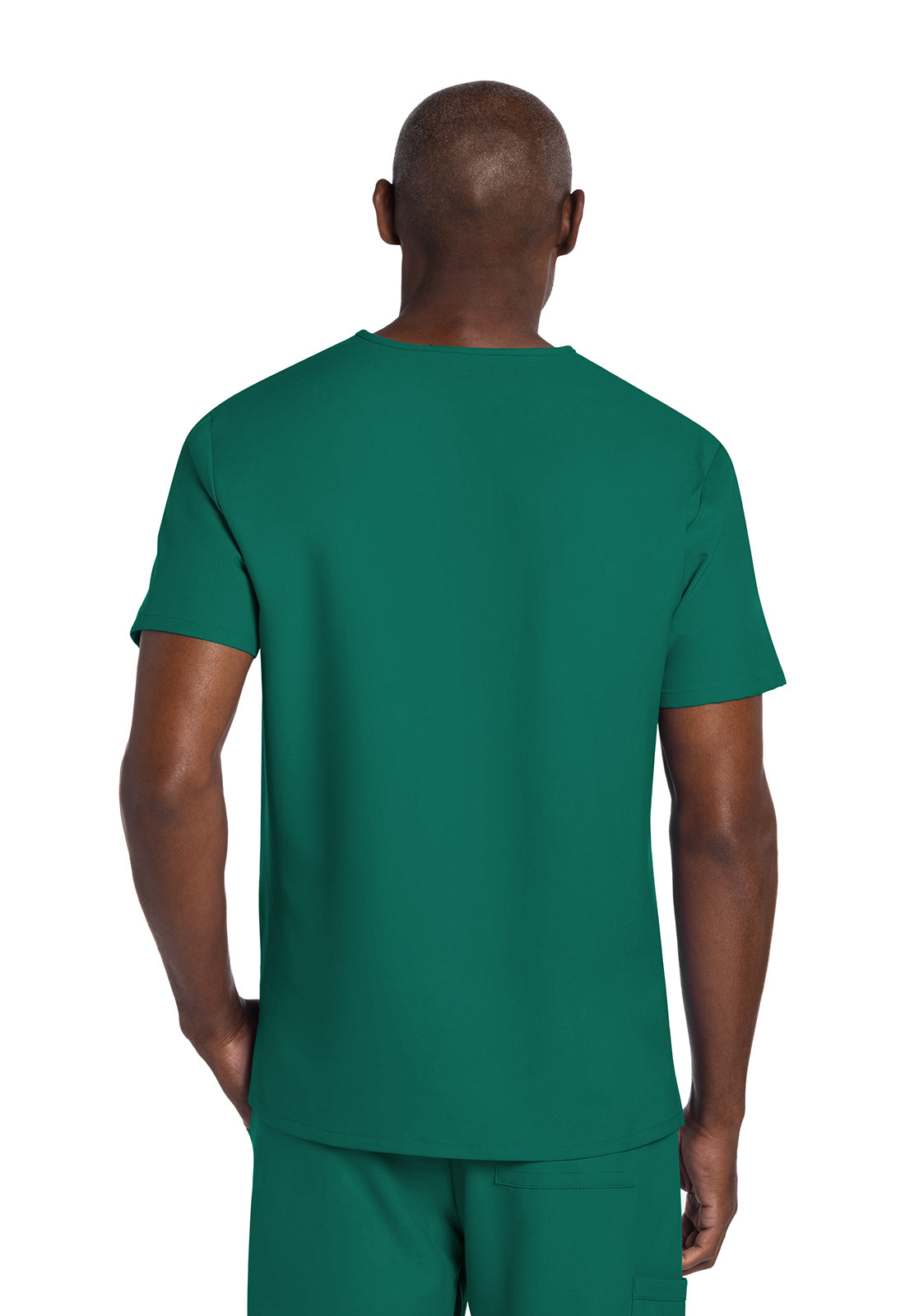 Originals Ultra CK784A Men's Elevation 2-Pocket Top Hunter Green Model Image Back | Cherokee