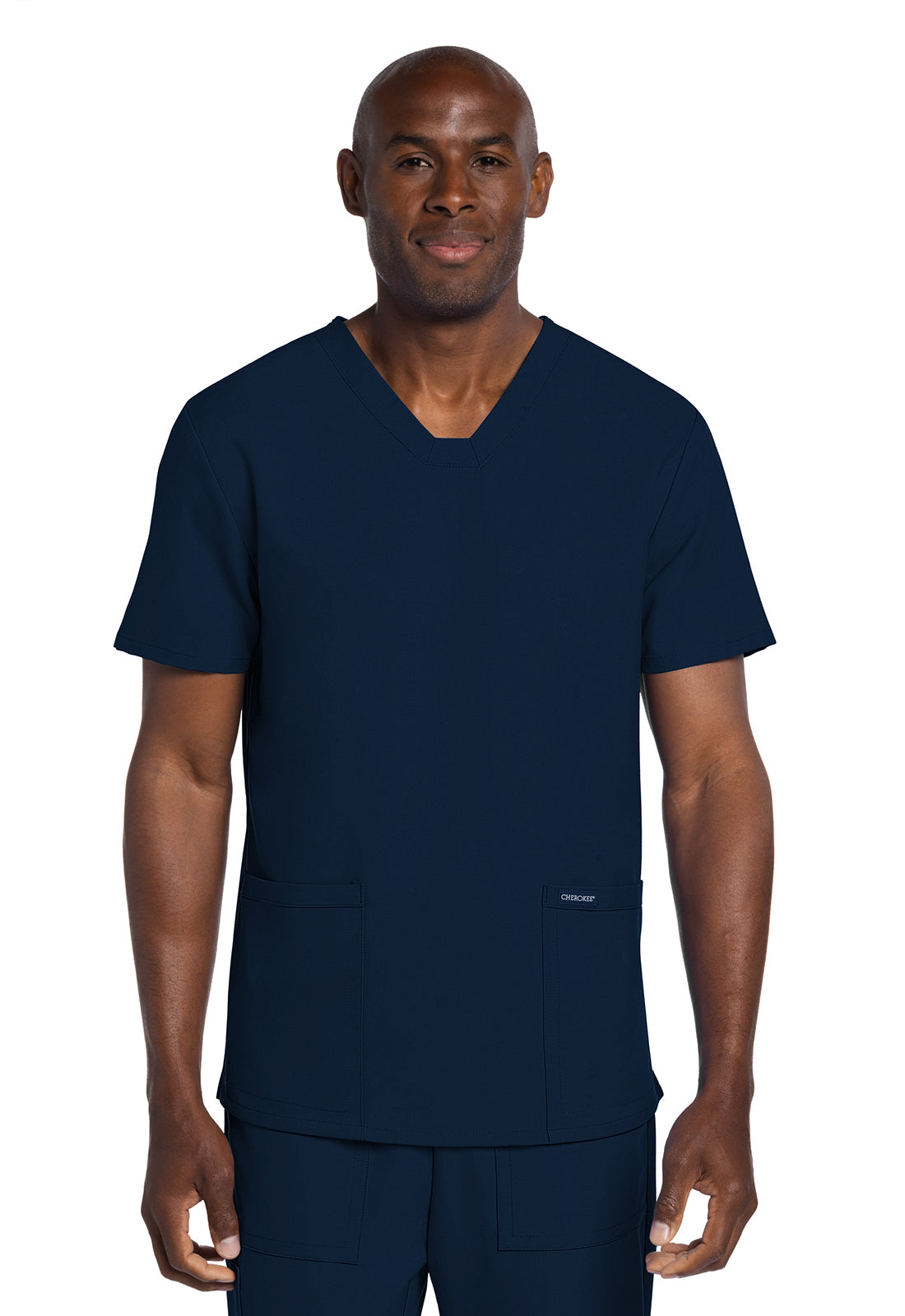 Originals Ultra CK784A Men's Elevation 2-Pocket Top Navy Model Image Front | Cherokee