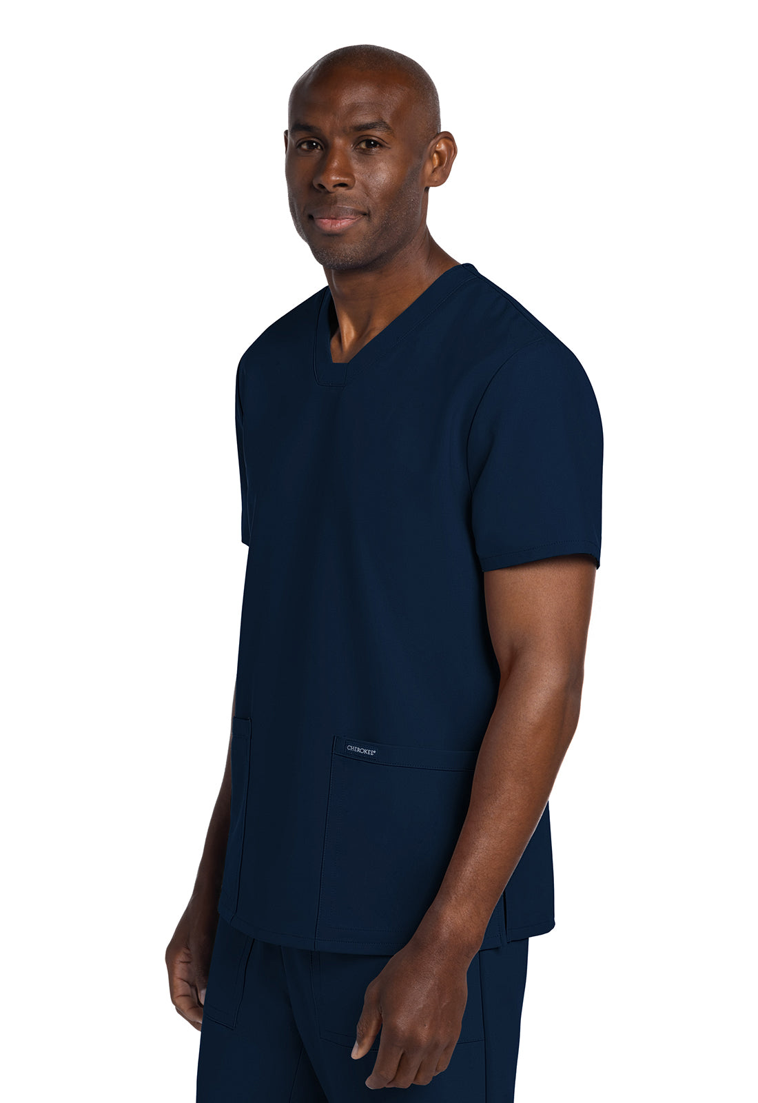 Originals Ultra CK784A Men's Elevation 2-Pocket Top Navy Model Image Right Side | Cherokee