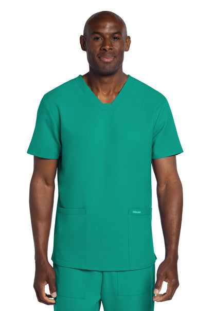 Originals Ultra CK784A Men's Elevation 2-Pocket Top Teal Blue Model Image Front | Cherokee