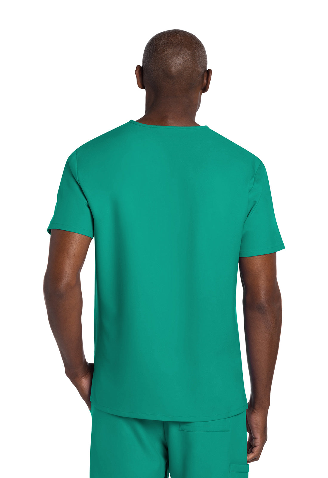 Originals Ultra CK784A Men's Elevation 2-Pocket Top Teal Blue Model Image Back | Cherokee