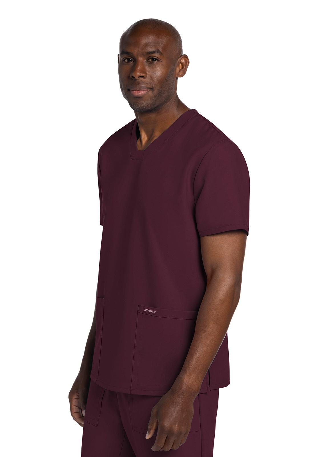 Originals Ultra CK784A Men's Elevation 2-Pocket Top Wine Model Image Right Side | Cherokee