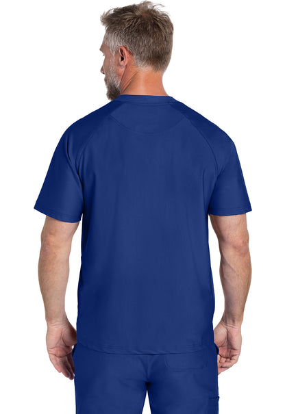 Form CK812 Men's Quarter Zip Henley Top Galaxy Blue