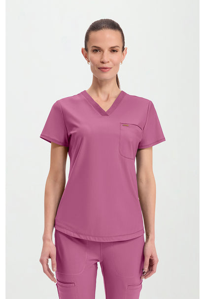 Form CK819 Women's Tuckable V-Neck Scrub Top Dusty Mauve