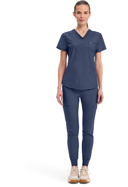 Form CK819 Women's Tuckable V-Neck Scrub Top Navy