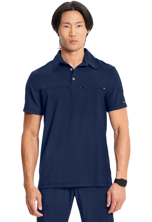 Classics CK825A Men's Polo Shirt Navy Model Image Front | Infinity