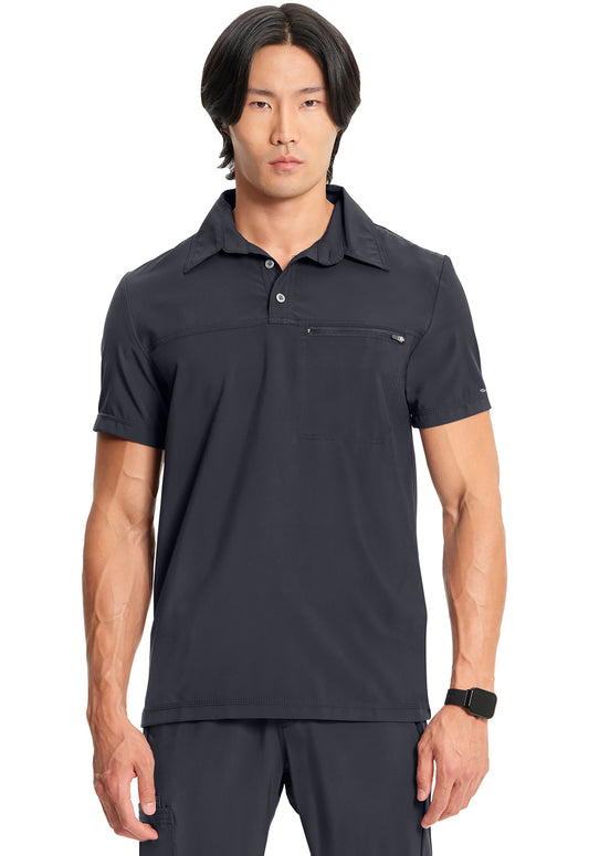 Classics CK825A Men's Polo Shirt Pewter Model Image Front | Infinity