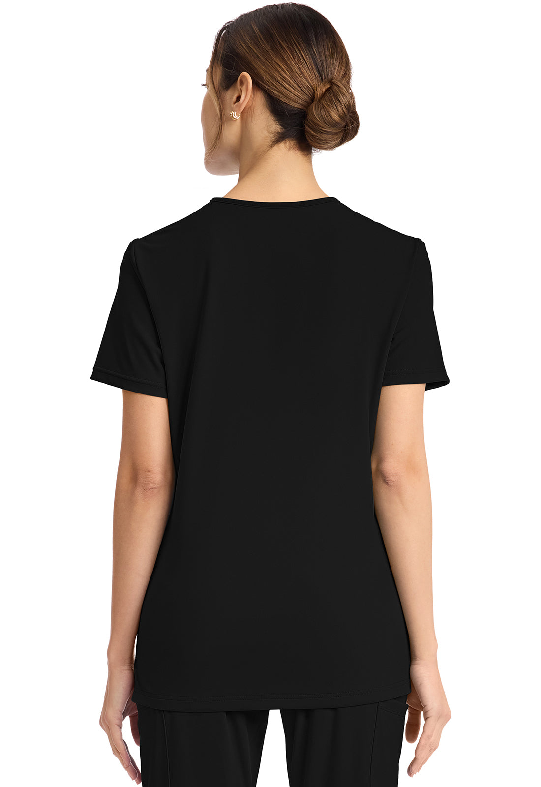 Achieve CK832 Women's 2 Pocket V Neck Top Black Image 4