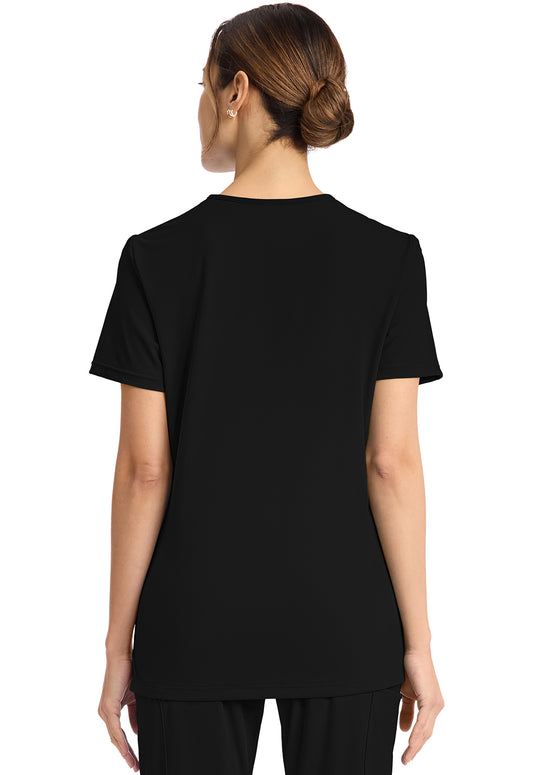 Achieve CK832 Women's 2-Pocket V-Neck Top Black Image