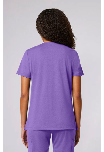 Achieve CK832 Women's 2-Pocket V-Neck Scrub Top Lilac Bloom