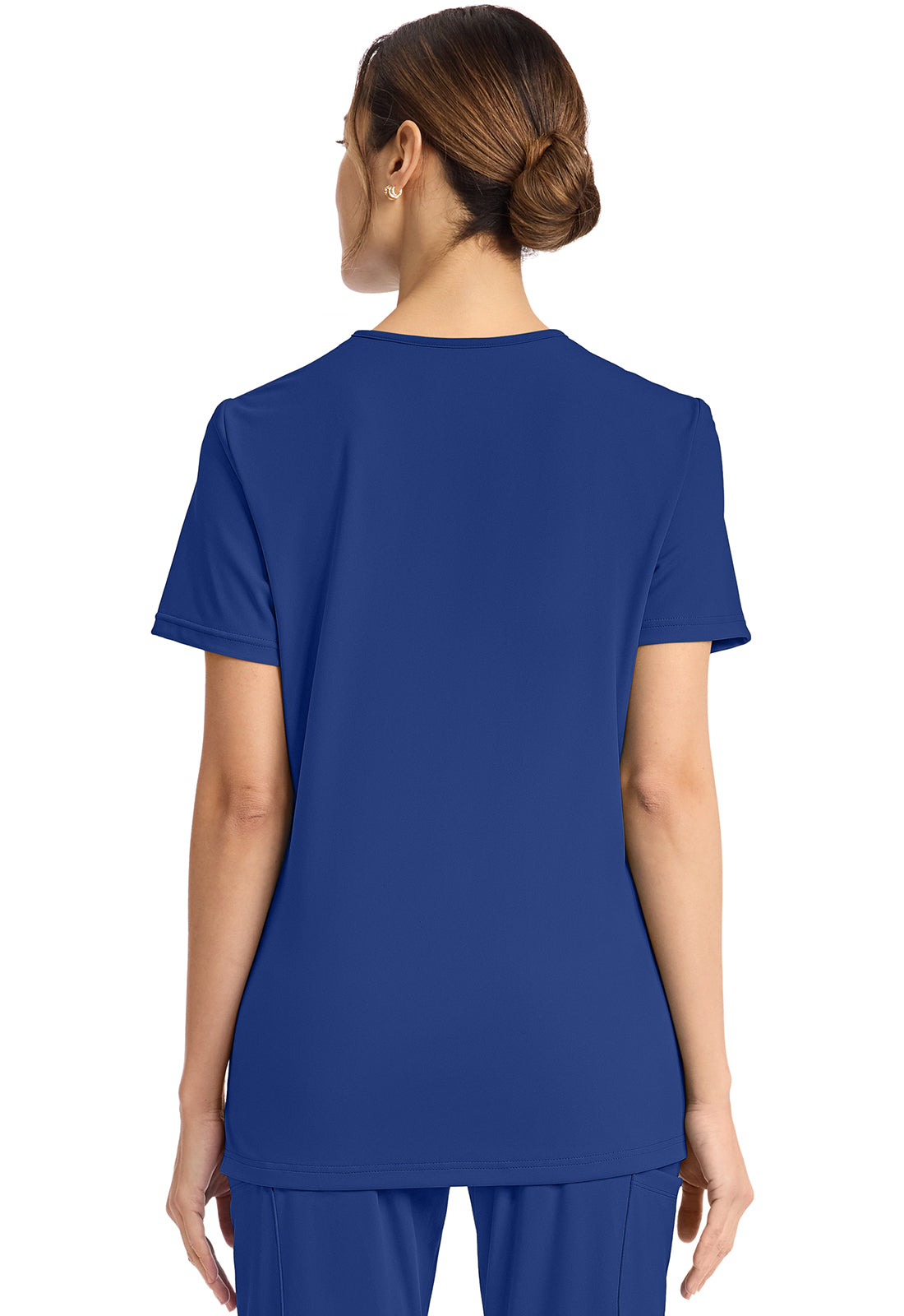 Achieve CK832 Women's 2 Pocket V Neck Top Royal Image 4