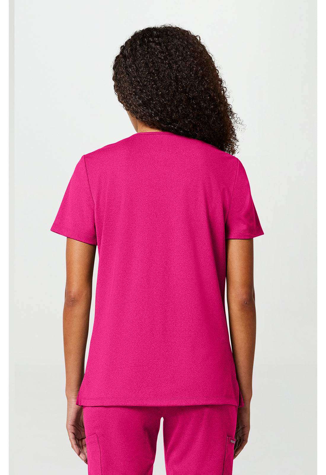 Achieve CK832 Women's 2-Pocket V-Neck Scrub Top Tropical Hibiscus