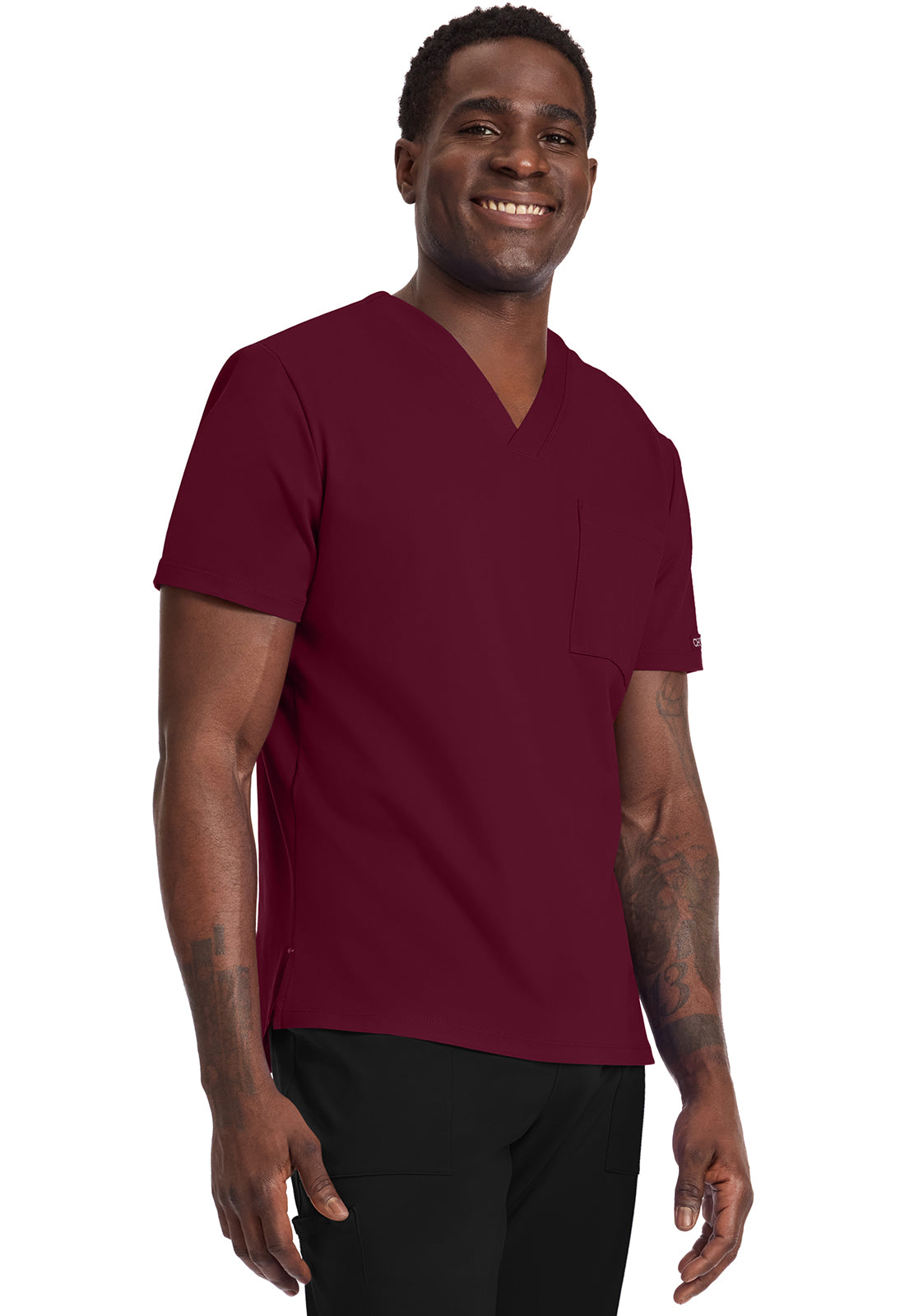 Achieve CK834 Men's 1 Pocket Tuck In Top Wine Image 5