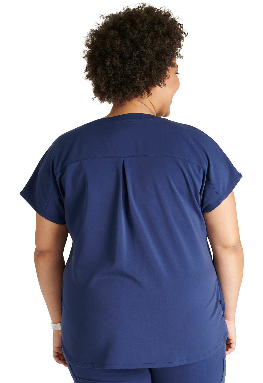 Atmos CK836A V-Neck Top Navy Model Image Back | Cherokee