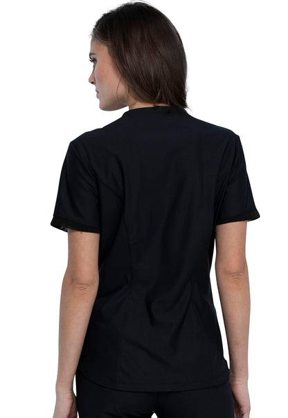 Form CK840 V-Neck Top Black Model Image Back | Cherokee