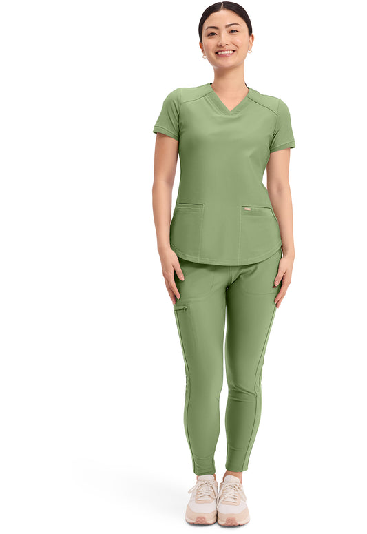 Form CK840 Women's V-Neck Scrub Top Bright Sage