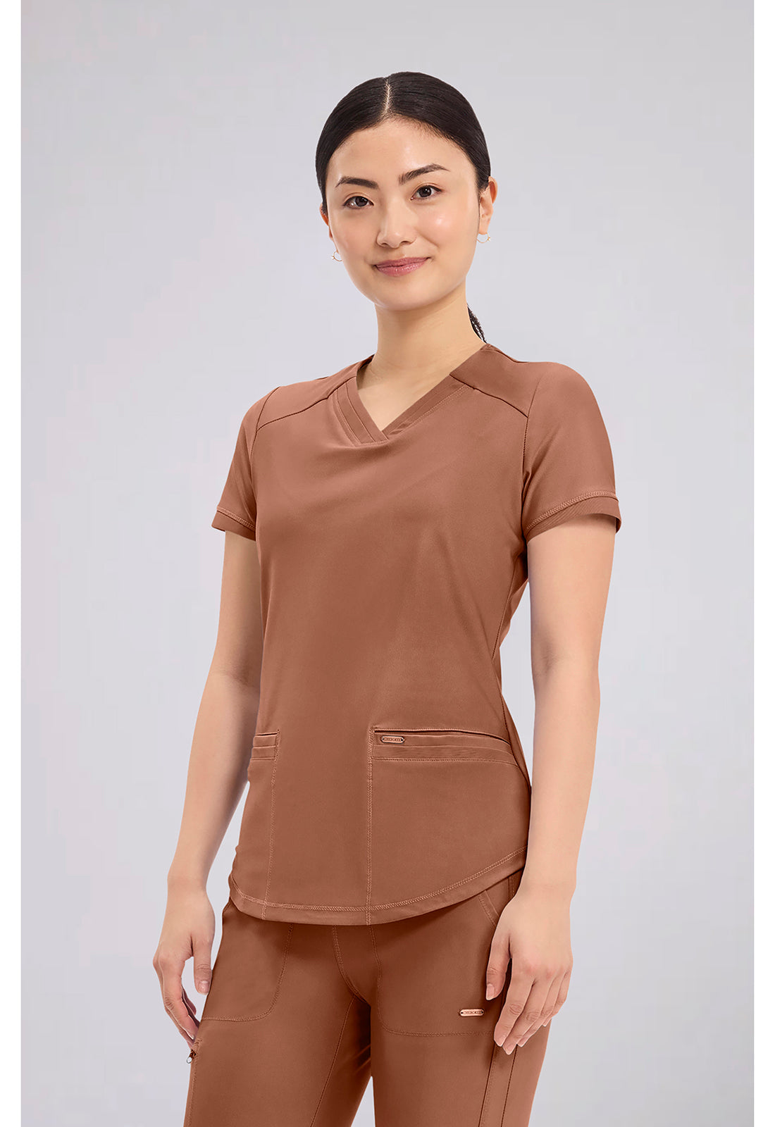 Form CK840 Women's V-Neck Scrub Top Caffã¨ Mocha