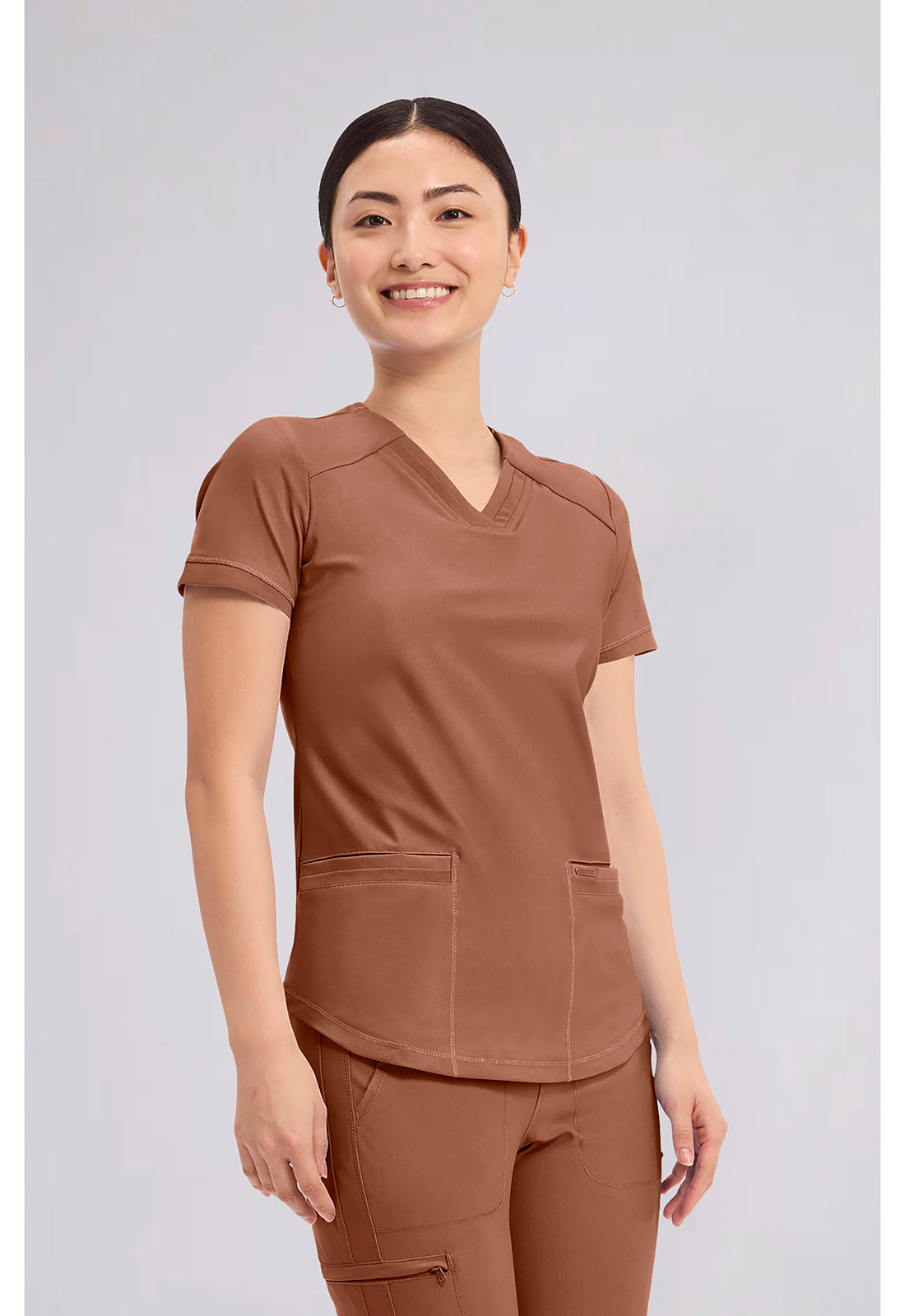 Form CK840 Women's V-Neck Scrub Top Caffã¨ Mocha