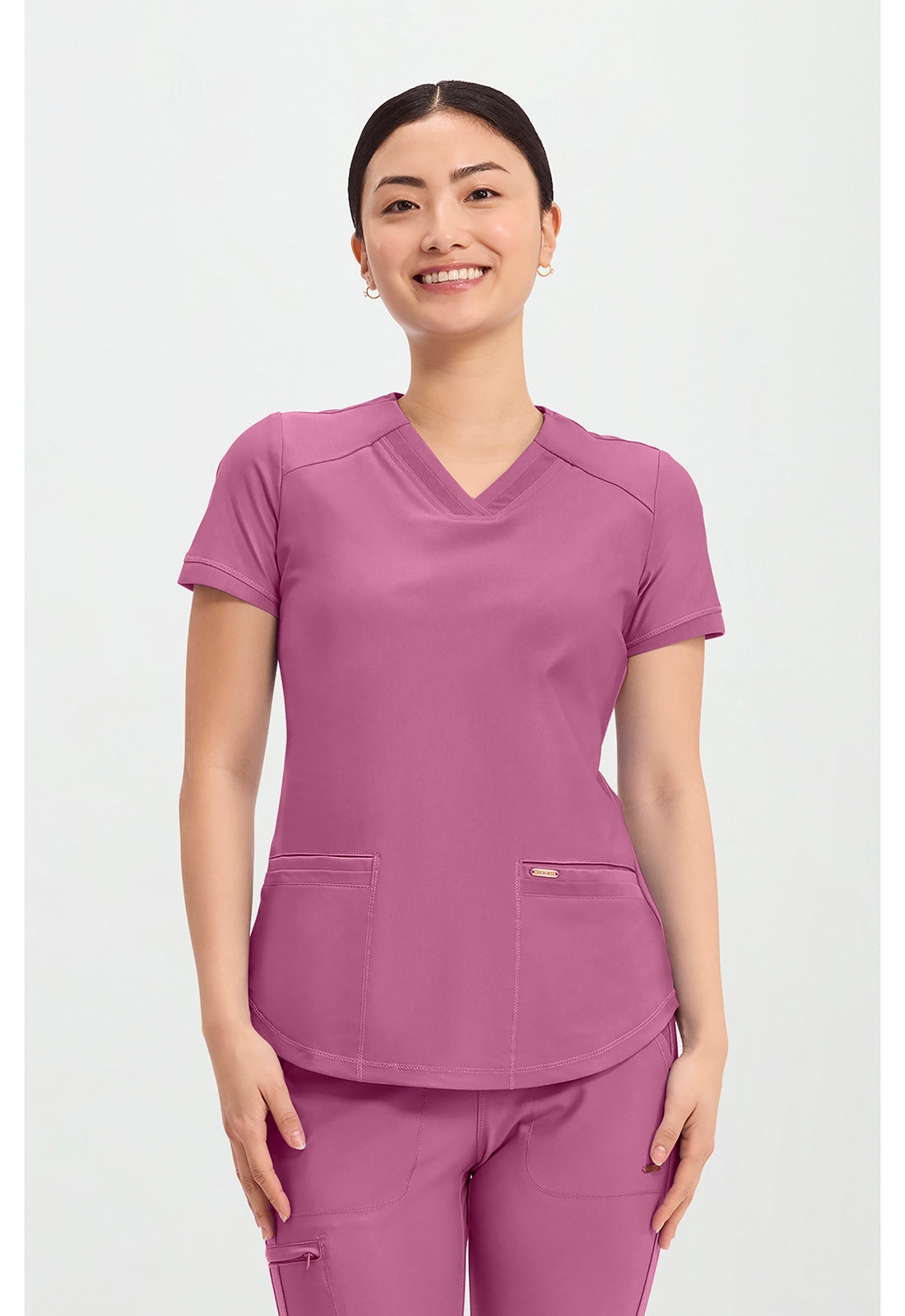 Form CK840 Women's V-Neck Scrub Top Dusty Mauve