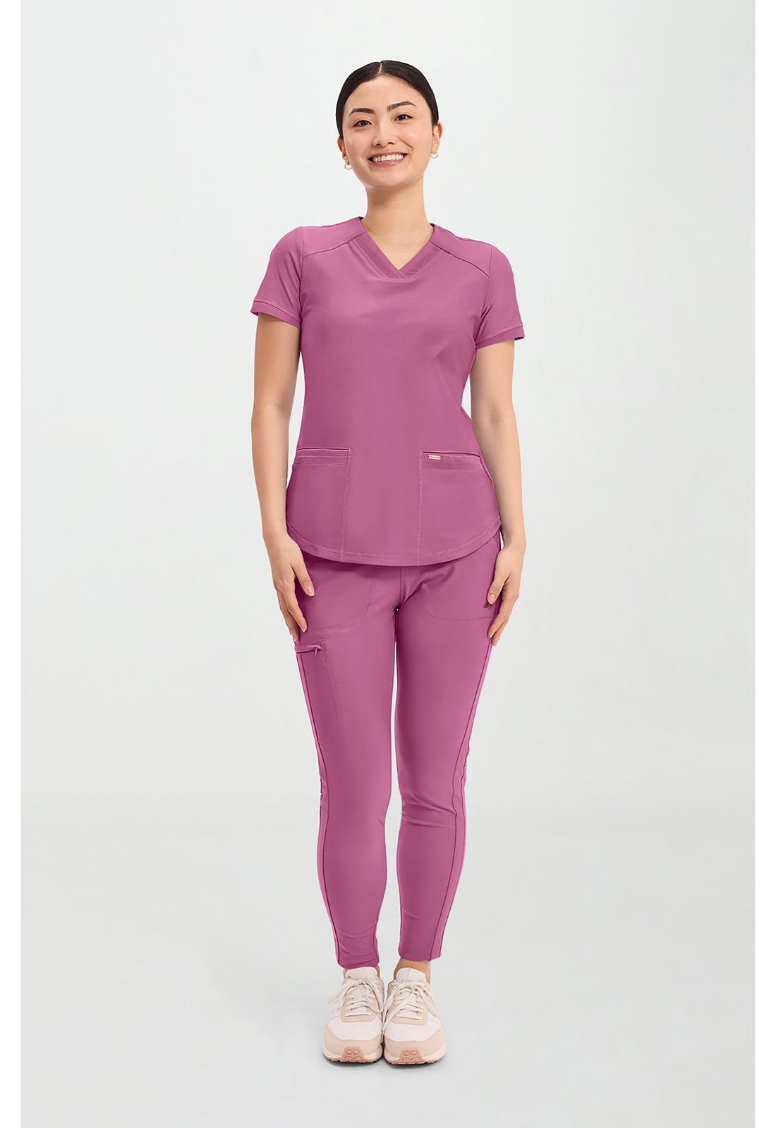Form CK840 Women's V-Neck Scrub Top Dusty Mauve