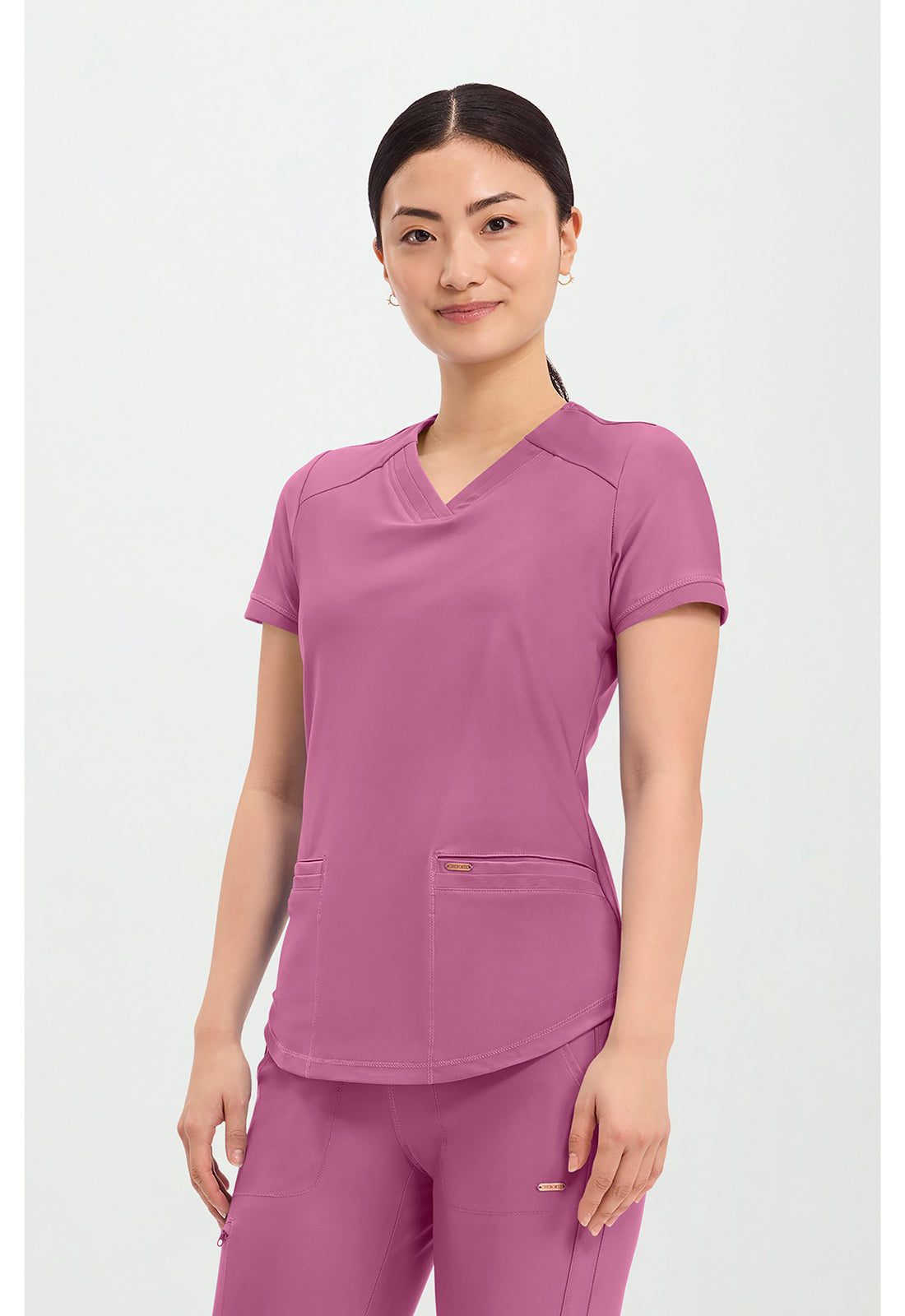 Form CK840 Women's V-Neck Scrub Top Dusty Mauve
