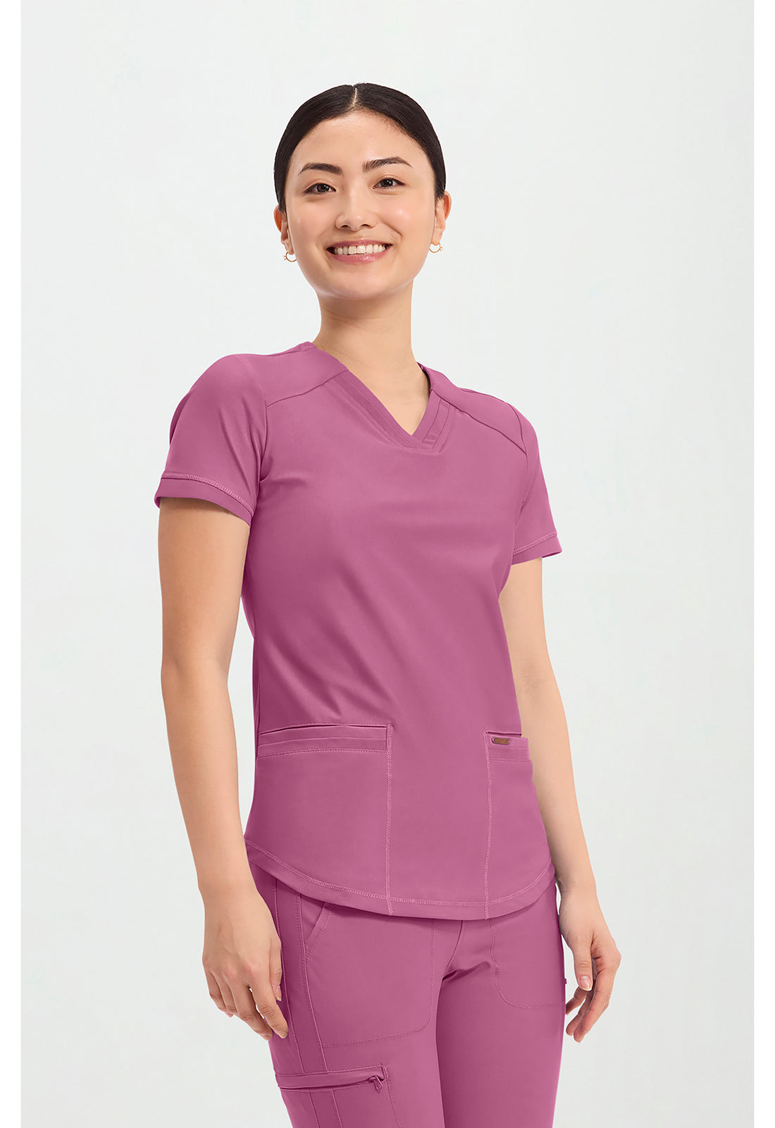 Form CK840 Women's V-Neck Scrub Top Dusty Mauve