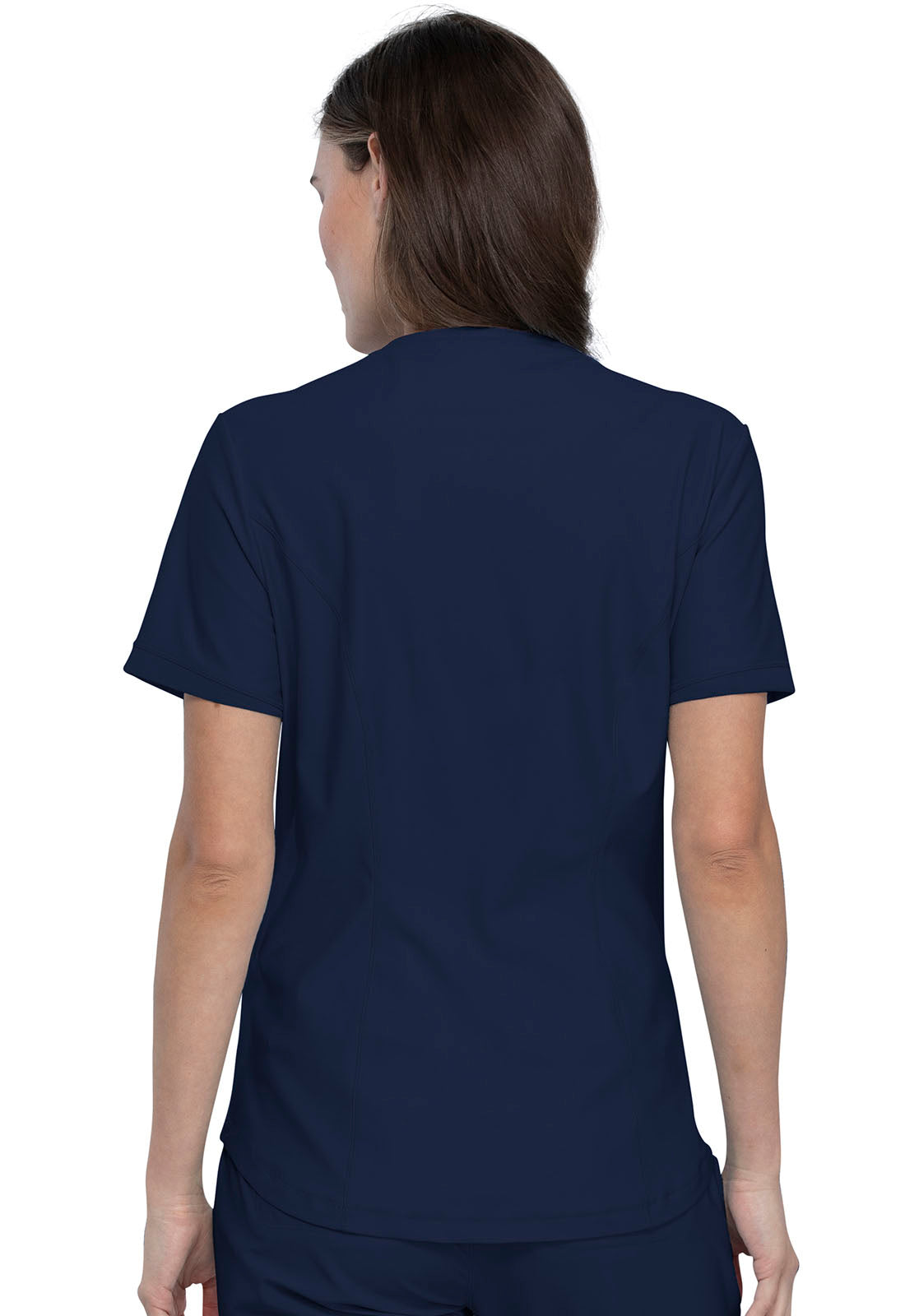 Form CK840 V-Neck Top Navy Model Image Back | Cherokee