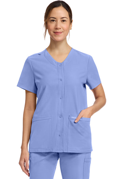 Originals Ultra CK844A Women's 2-Pocket Snap-Front Top Ciel Blue