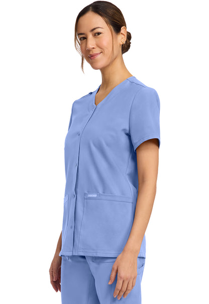 Originals Ultra CK844A Women's 2-Pocket Snap-Front Top Ciel Blue