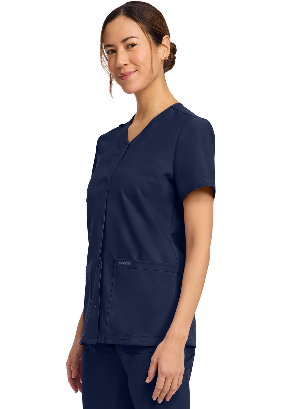 Originals Ultra CK844A Women's 2-Pocket Snap-Front Top Navy