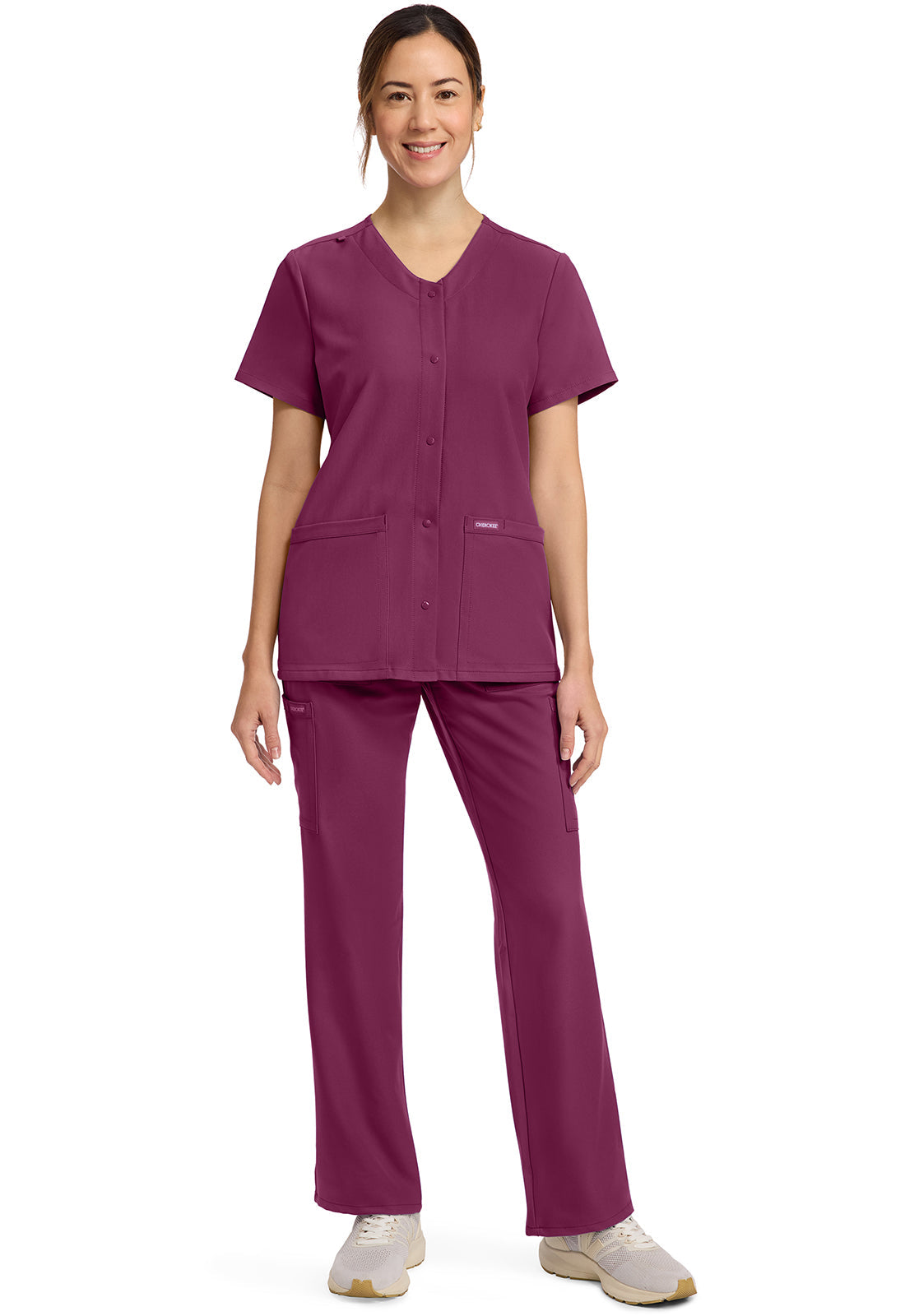 Workwear Originals Ultra CK844A Women's 2-Pocket Snap-Front Scrub Top image 2